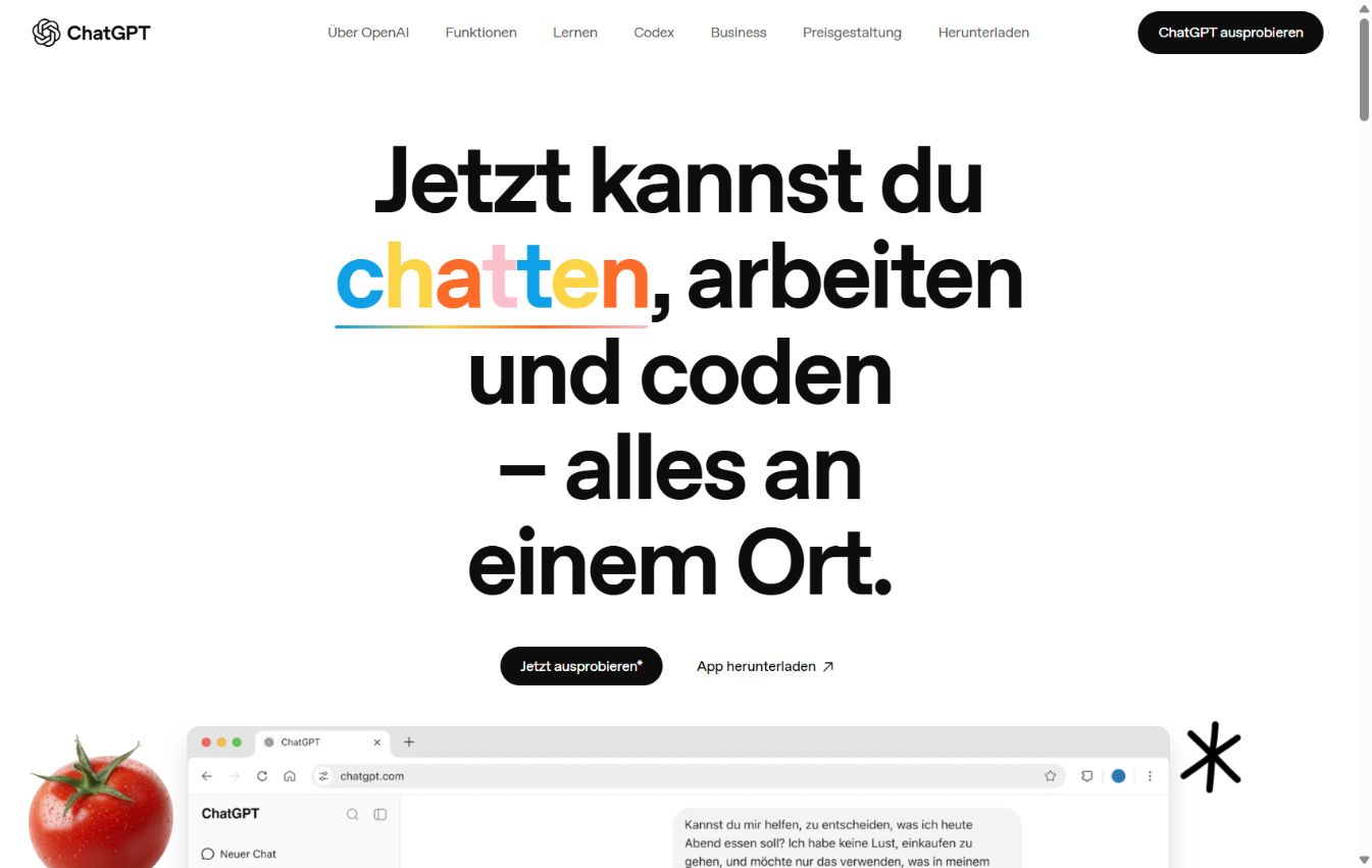 Vorschau von ChatGPT