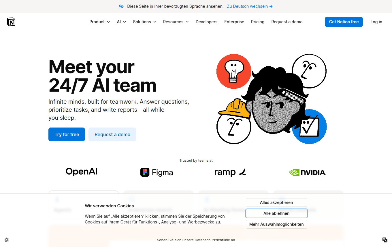 Vorschau von Notion AI