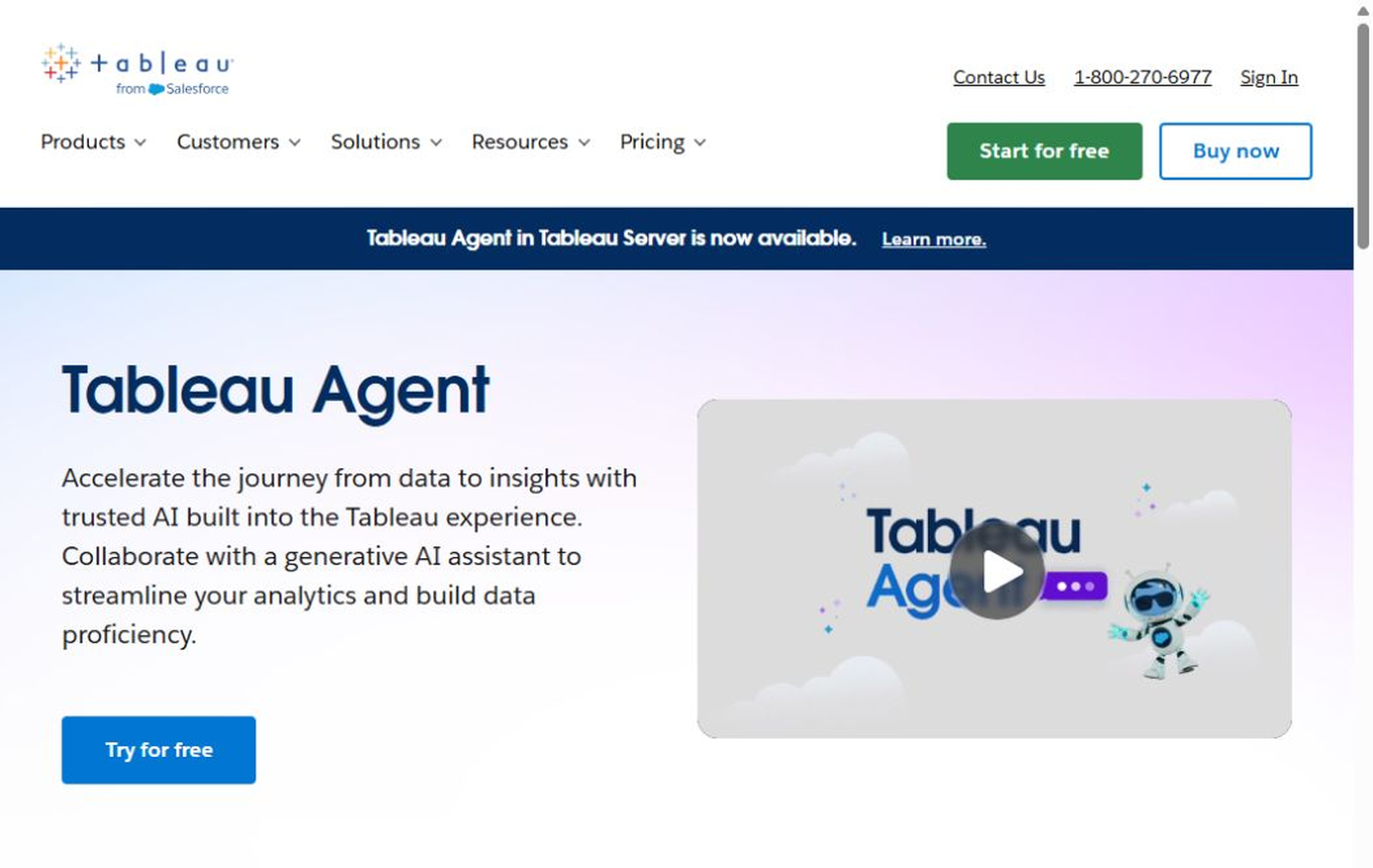 Vorschau von Tableau Agent